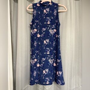 Mudd Navy Floral Midi Dress